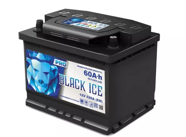 Автомобильный аккумулятор BLACK ICE Pro 6СТ-60.0 VL