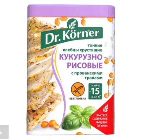 Хлебцы кукурузно-рисовые Dr. Korner с прованскими травами