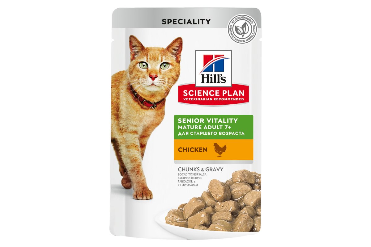 Сухой корм для пожилых кошек 7+ Hill's Science Plan Senior Vitality