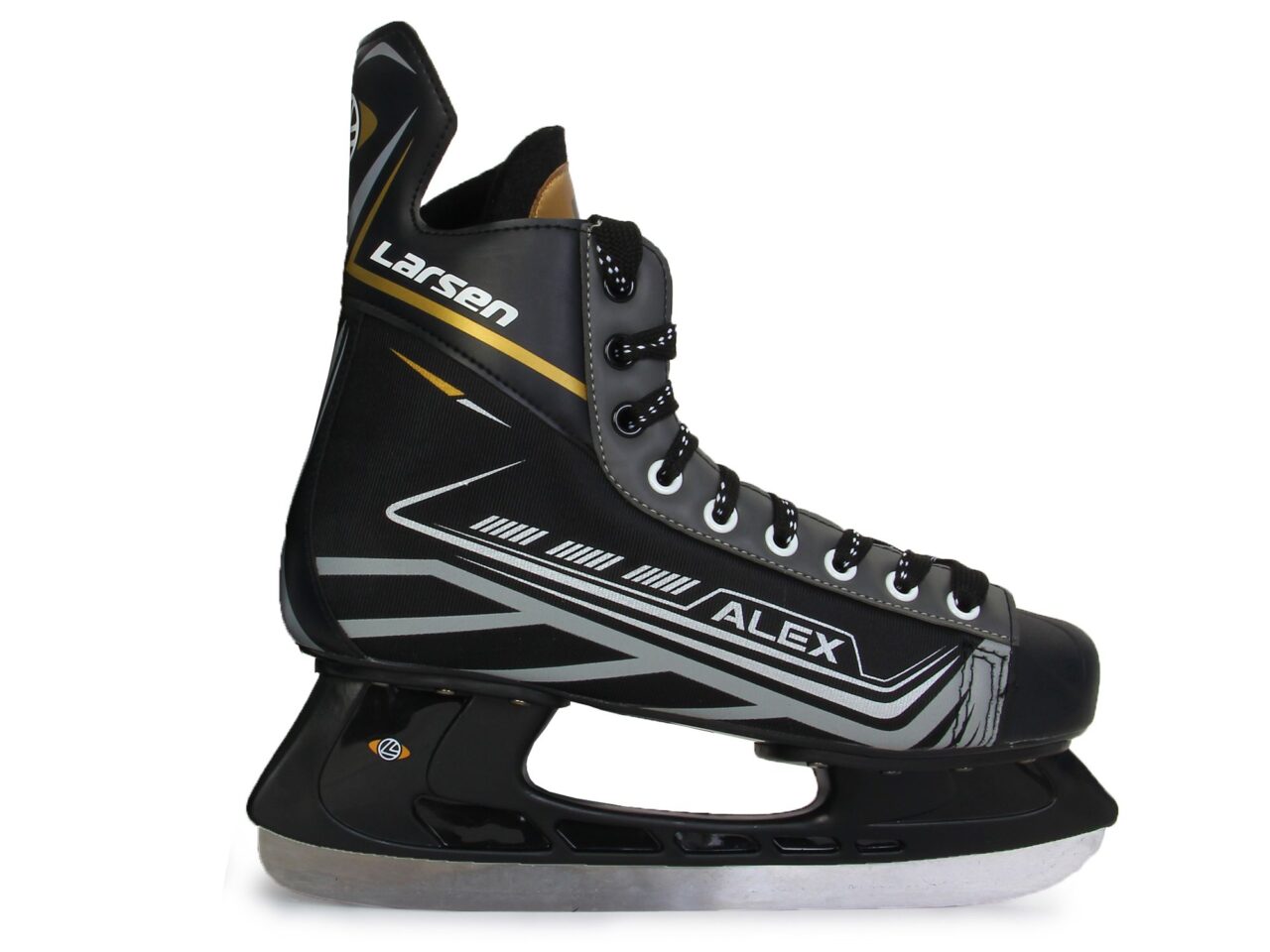Хоккейные коньки для мальчиков Larsen Alex, черный/серый
