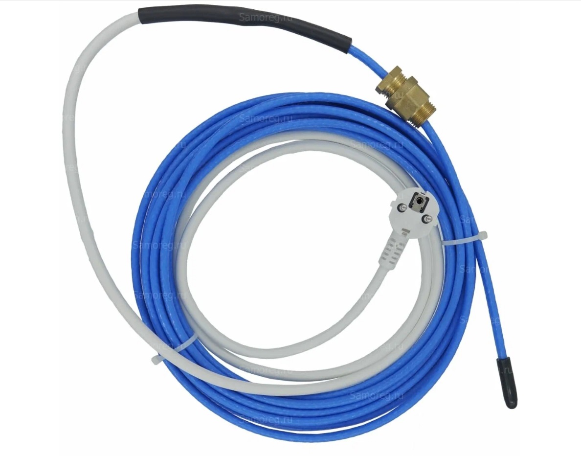Саморегулирующий греющий кабель 32 мм 2 м с кабельным вводом 1/2 Freezstop-S10