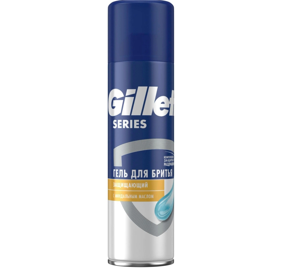 Гель для бритья Gillette защищающий с миндальным маслом