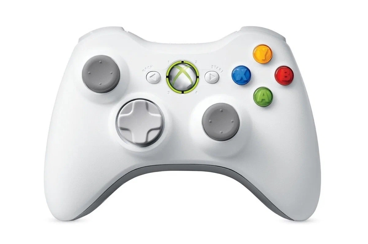 Белый геймпад Microsoft Xbox 360