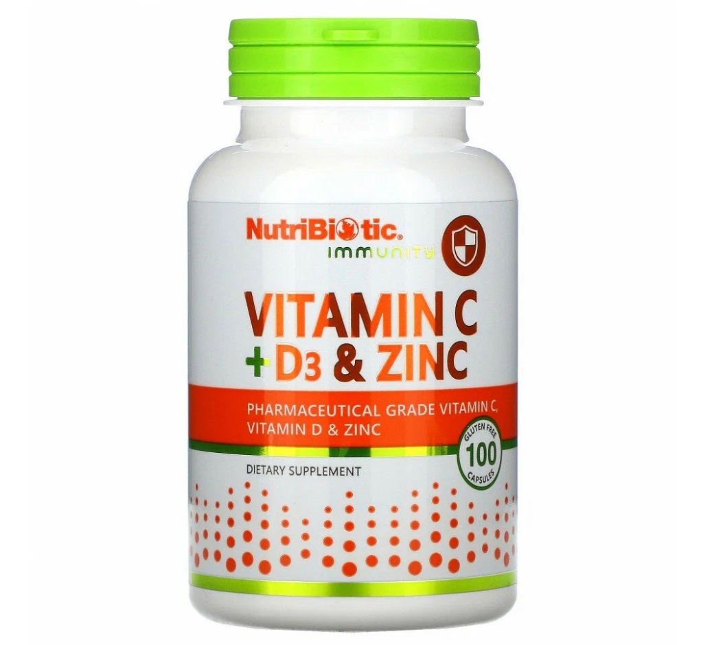 NutriBiotic Immunity Vitamin C+D3 & Zinc