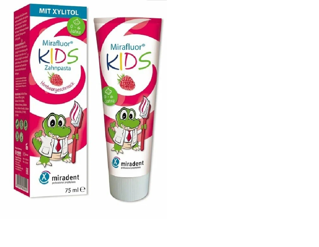 Детская зубная паста Miradent Mirafluor Kids