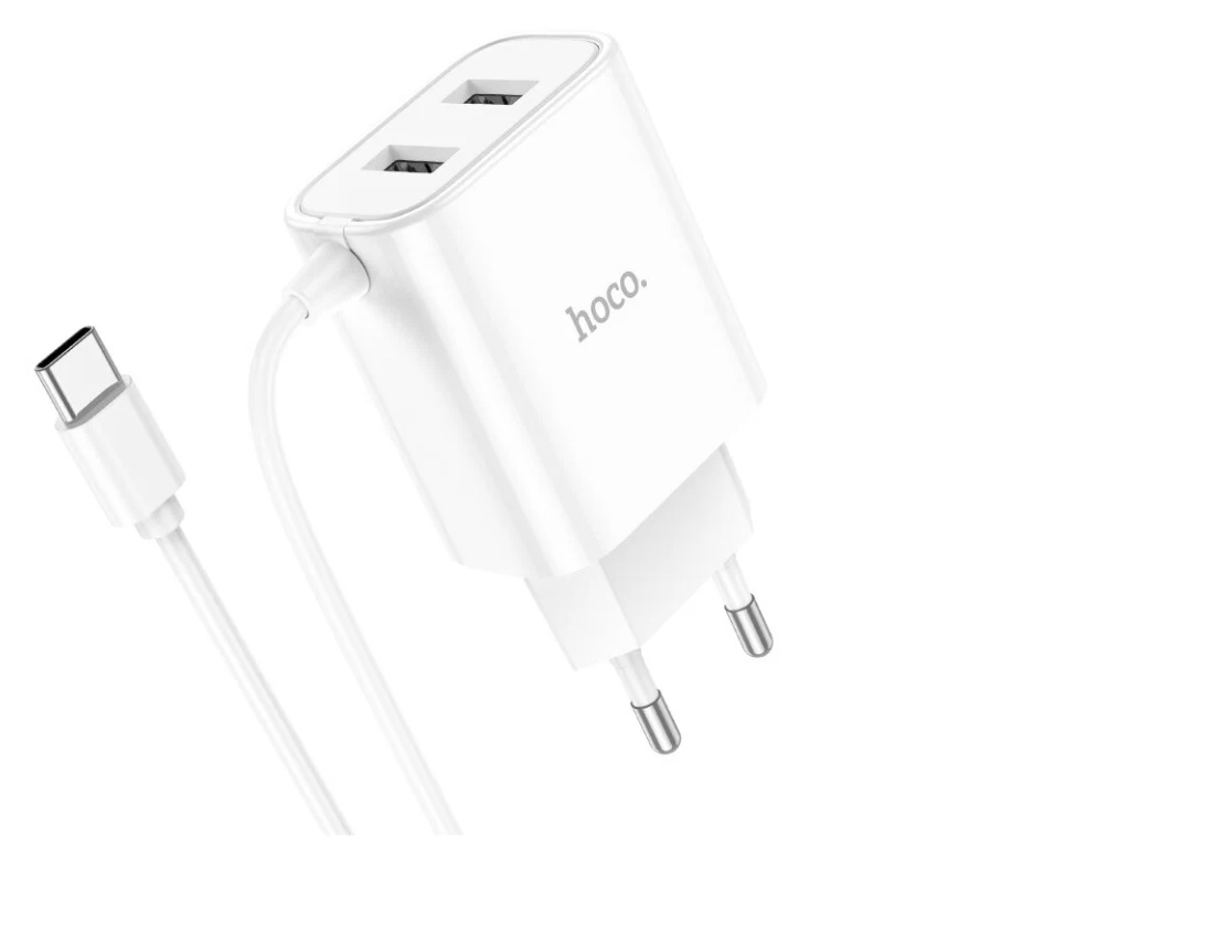 USB зарядка для телефона Hoco C103A 1м White