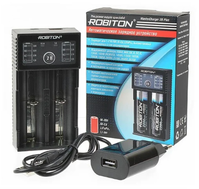 Быстрая зарядка для аккумулятора ROBITON MasterCharger 2B Plus