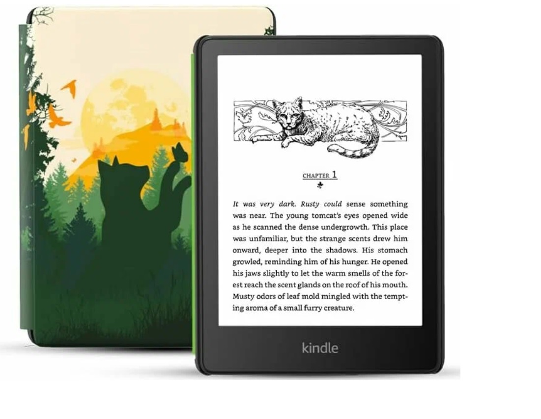 Электронная книга Amazon Kindle Paperwhite 2023 Kids Warrior Cat