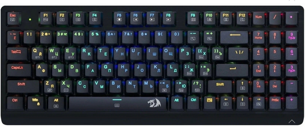 Блютуз клавиатура Redragon Dragonwarrior RGB