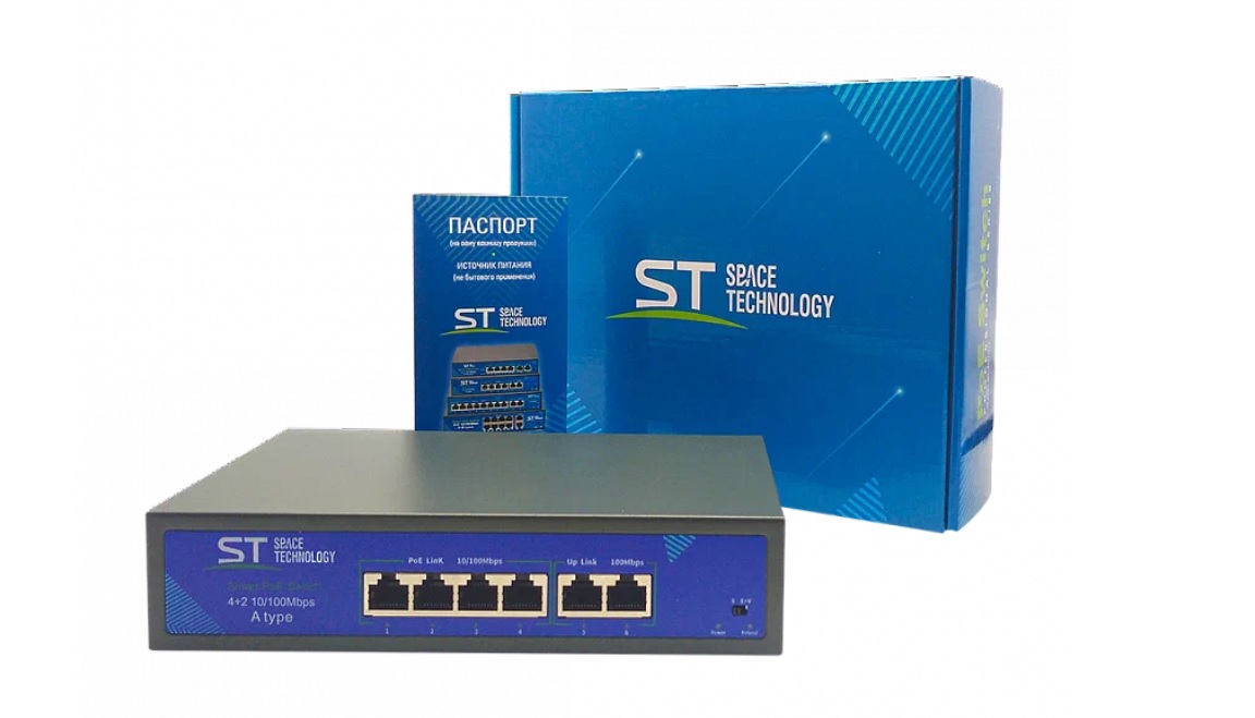 Space Technology ST-S45POE 4 PoE+2Up-link