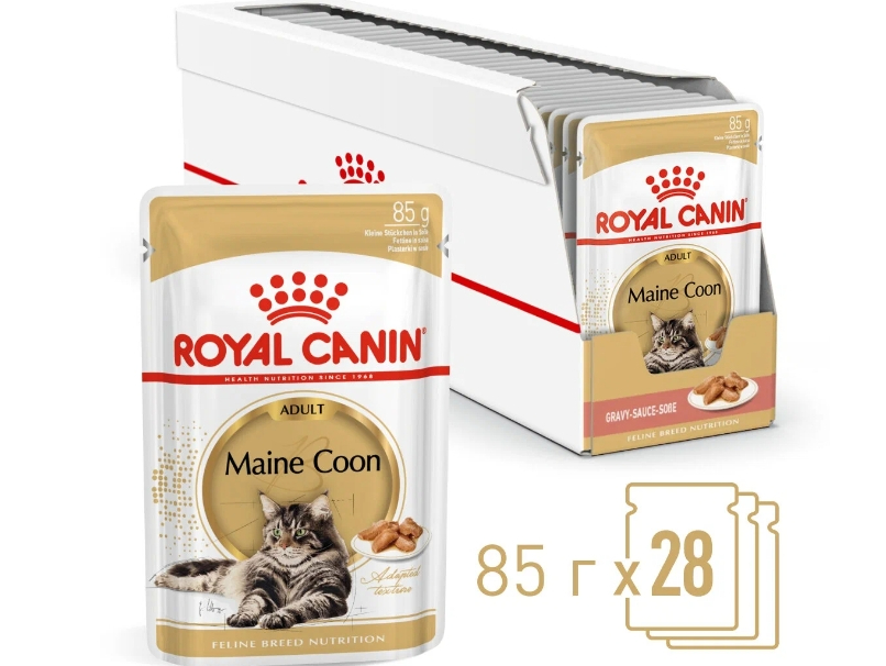 Влажный корм для кошек Royal Canin Maine Coon Adult соус