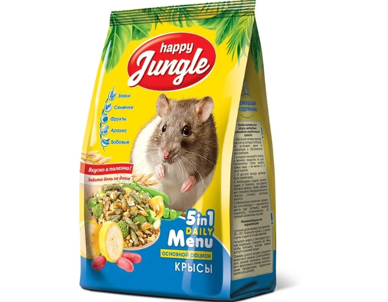 Корм для крыс Happy Jungle 5 в 1